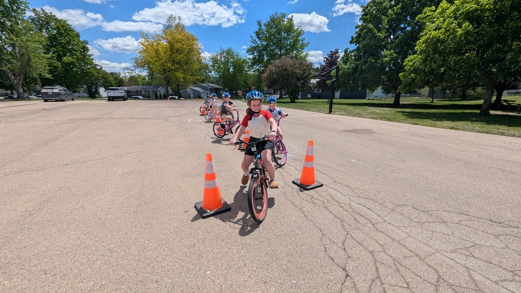 Second graders at the Bike Rodeo