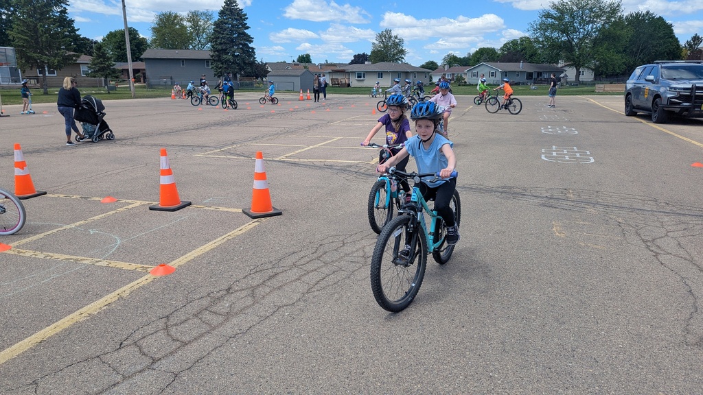 Second graders at the Bike Rodeo