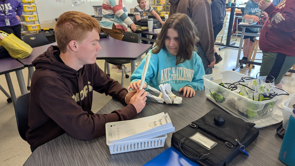 Peer STEM students making their own trolls