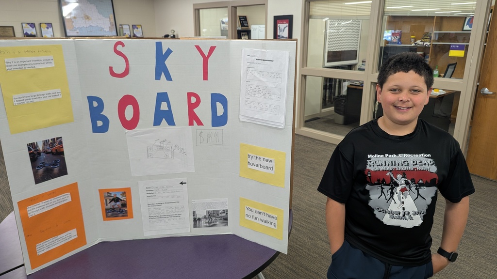 4th graders presenting their inventions at the Invention Convention