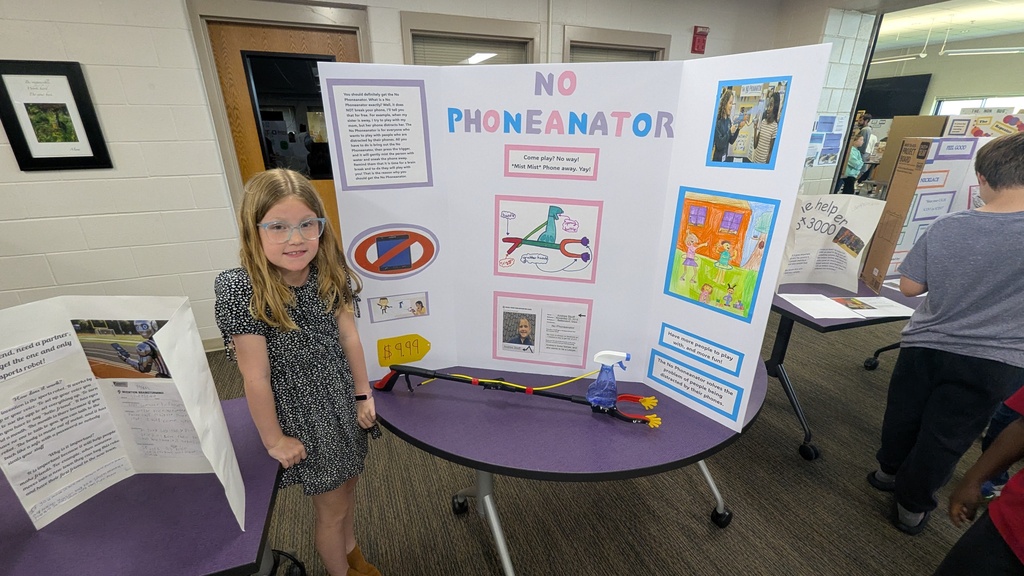 4th graders presenting their inventions at the Invention Convention