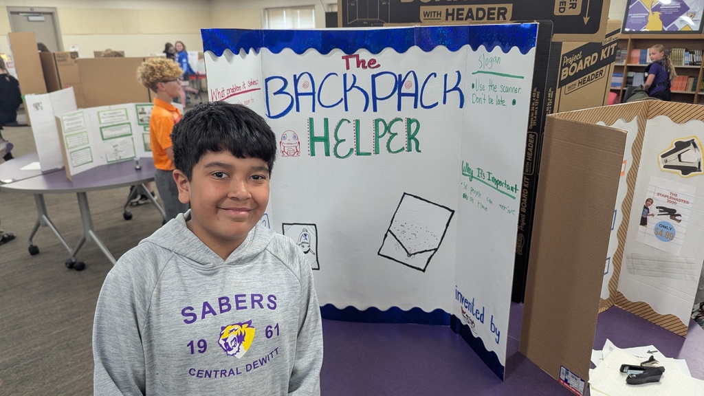 4th graders presenting their inventions at the Invention Convention