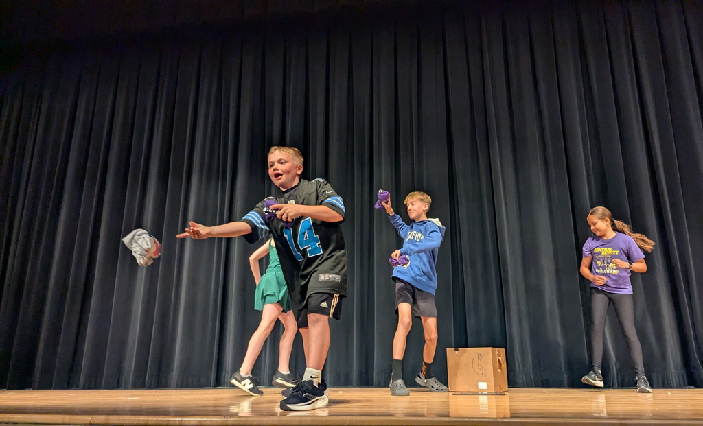 Students doing a t-shirt toss