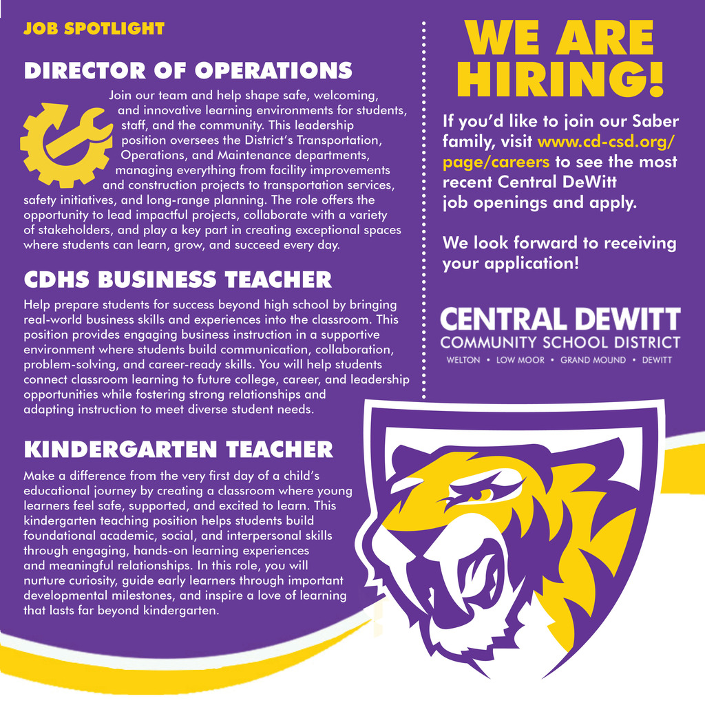 Director of Operations, CDHS Business Teacher and Kindergarten Teach job lisitngs
