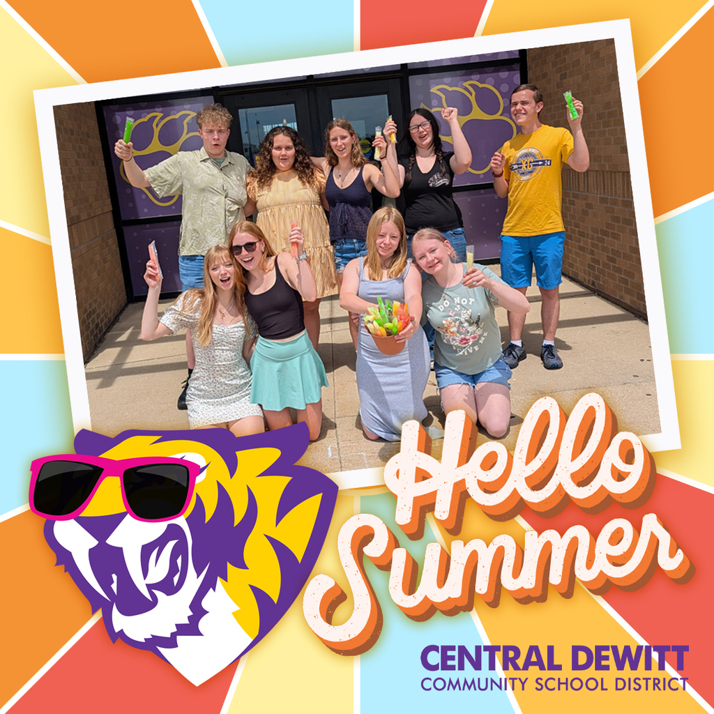 CDHS Student Council member celebrating the last day of school with popsicles