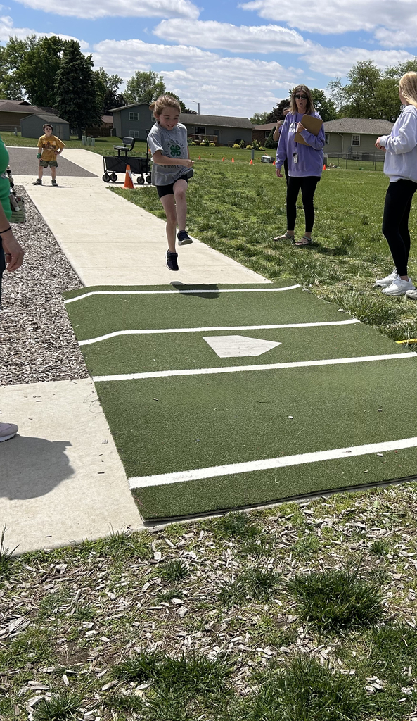 Ekstrand student doing the long jump