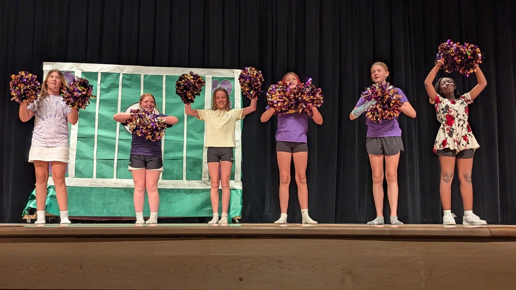 6th graders performing a cheer routine