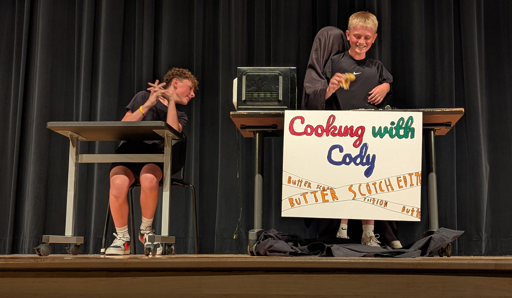6th graders performing a comedy skit