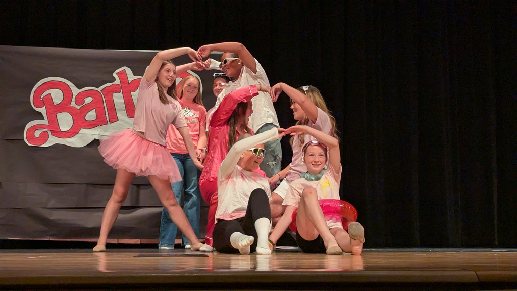 Students performing a dance