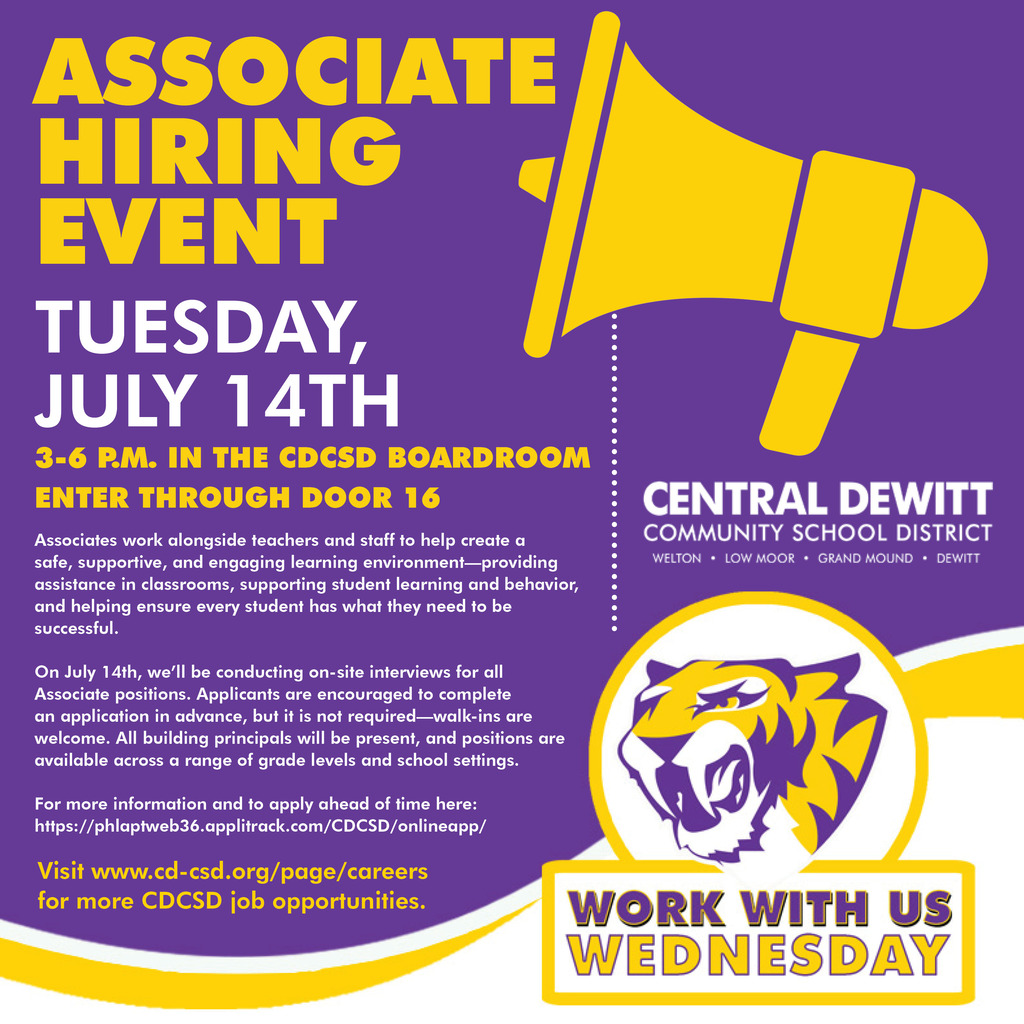 Associate Hiring Event flyer