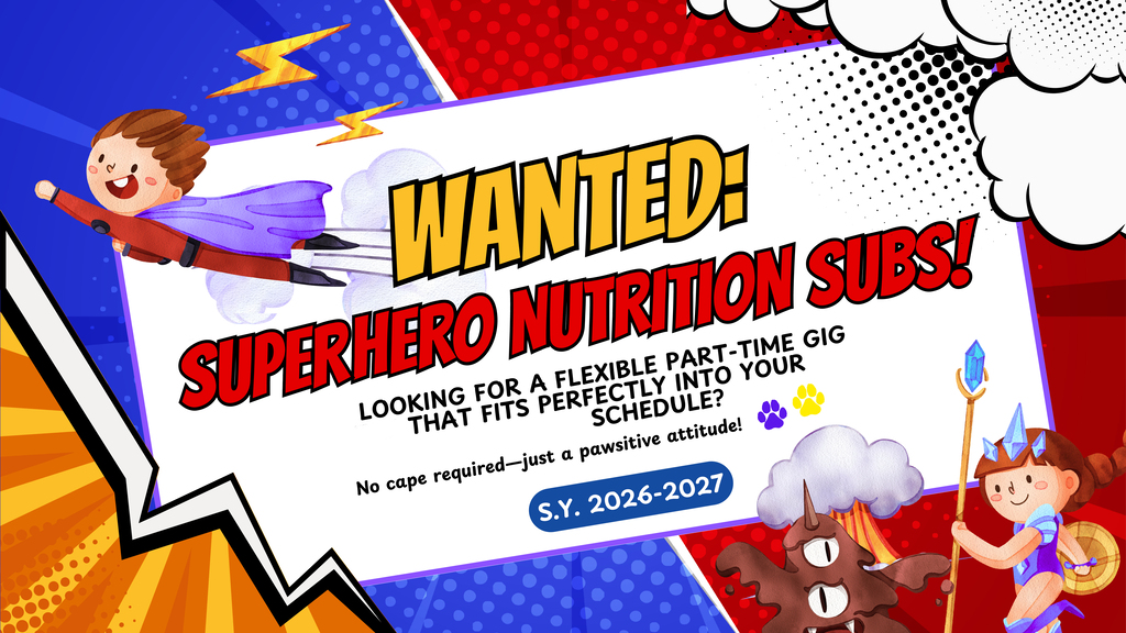 Wanted: Super hero nutrition subs!
