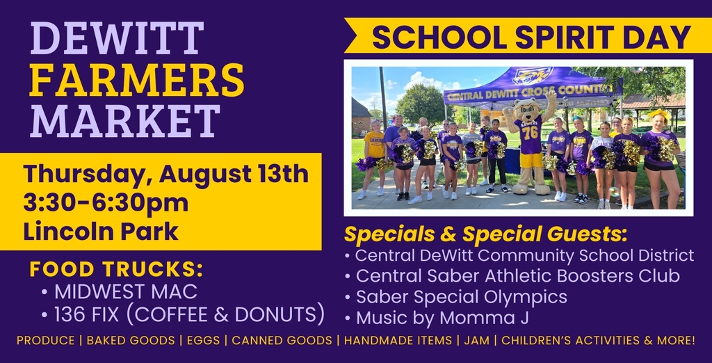 School Spirit Day at the DeWitt Farmers Market