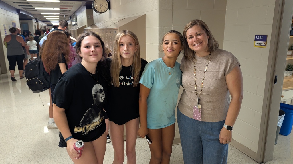 Mrs. Griep with students