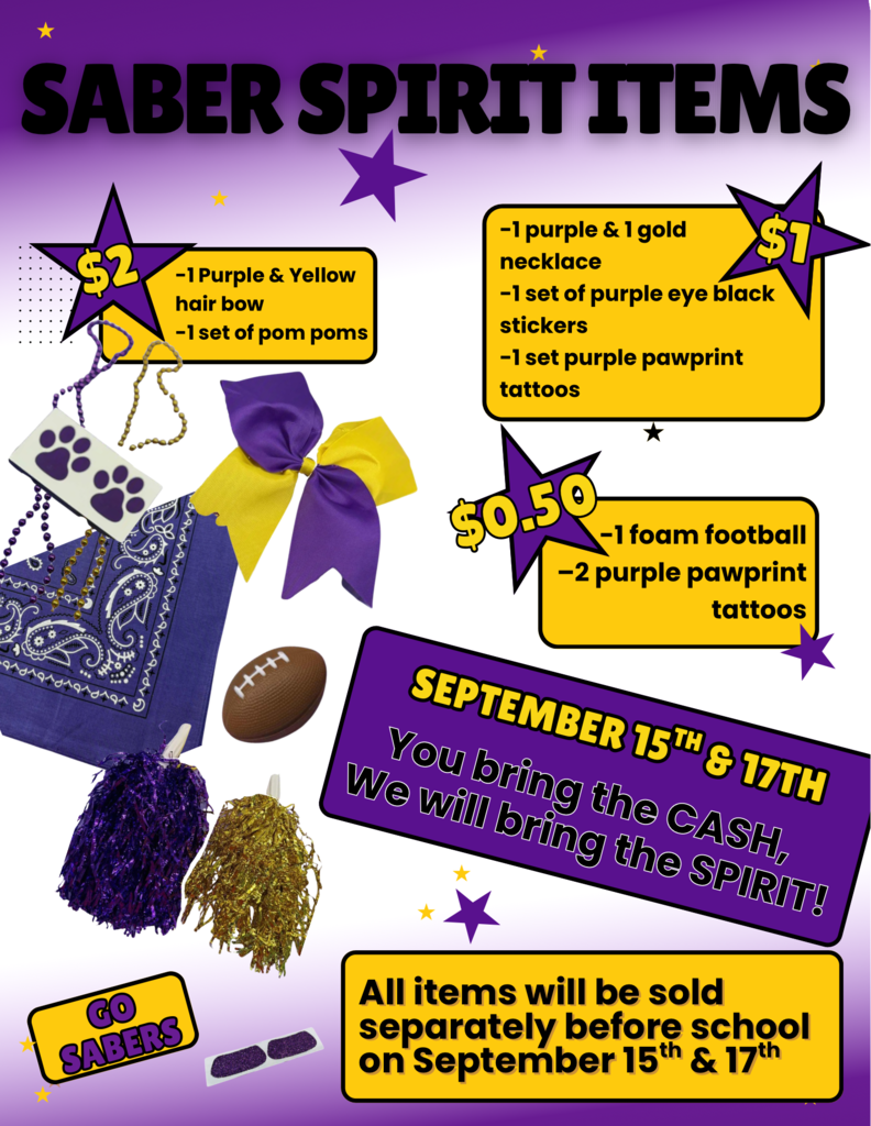 PTO Saber Spirit Shop Flyer