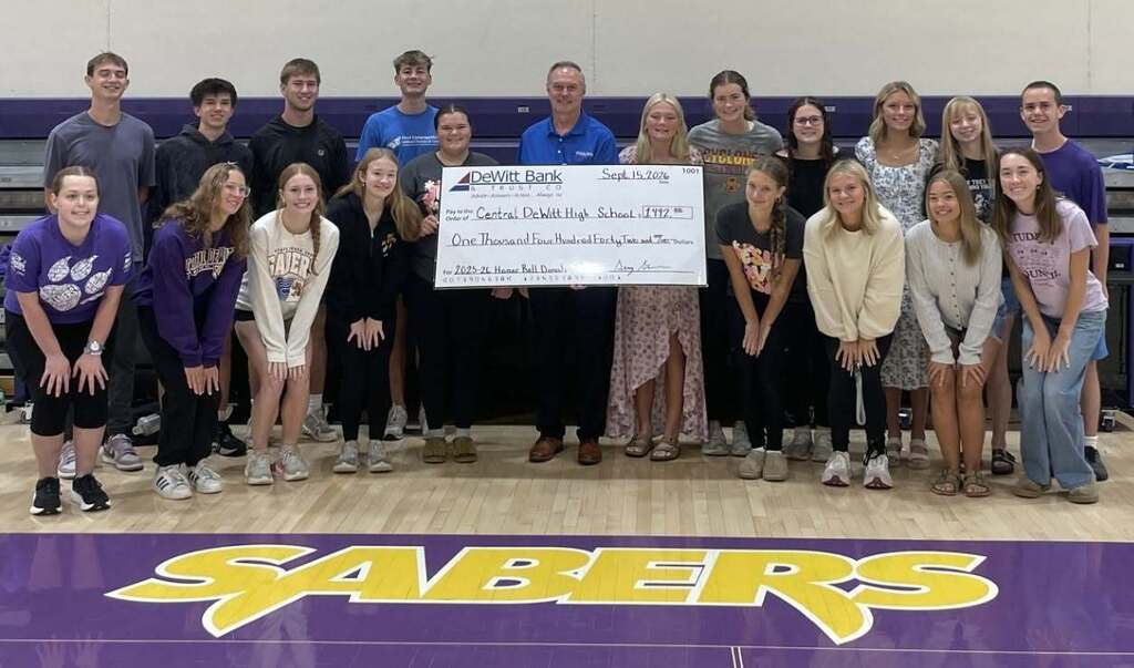 DeWitt Bank & Trust Co. with CDHS Honor Roll students