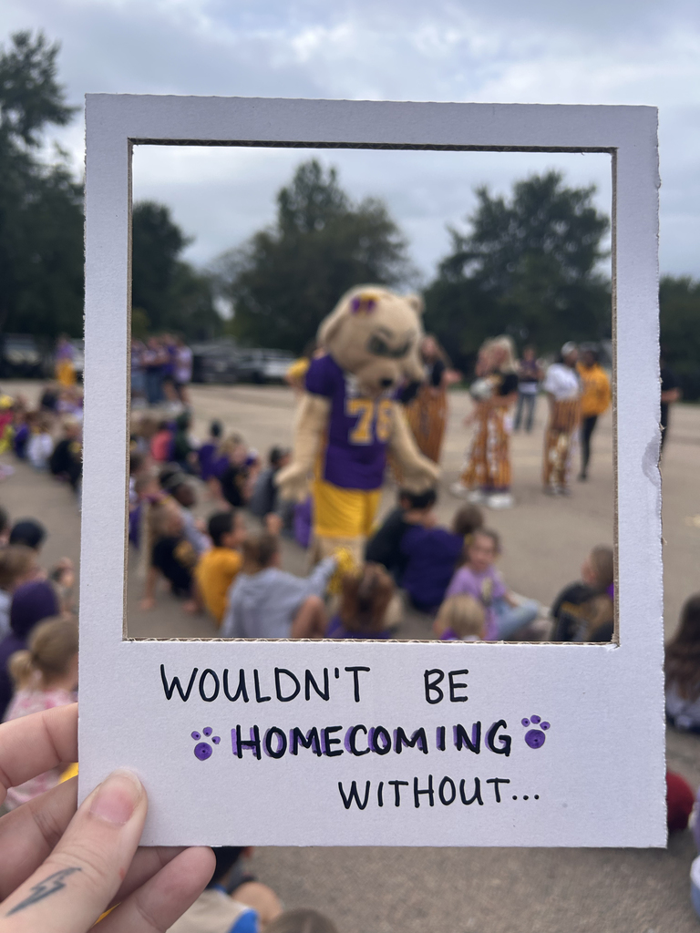 Polaroid frame showing Slash our Mascot in the backround