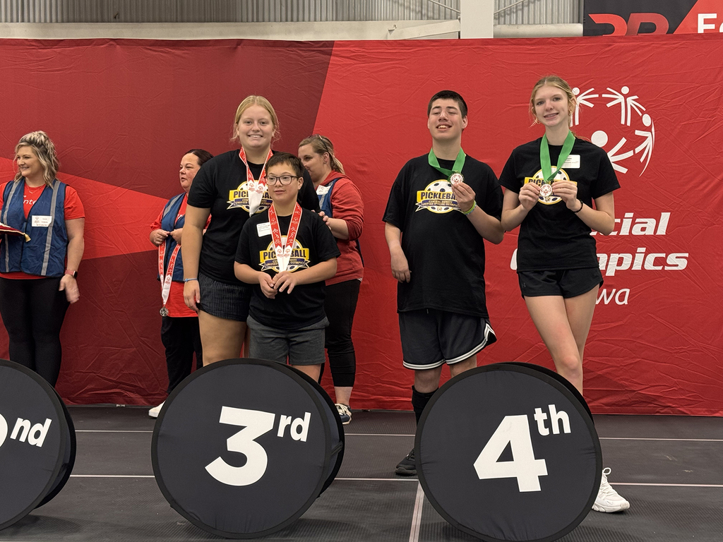 Unified Special Olympic athletes and partners at Pickleball tournament