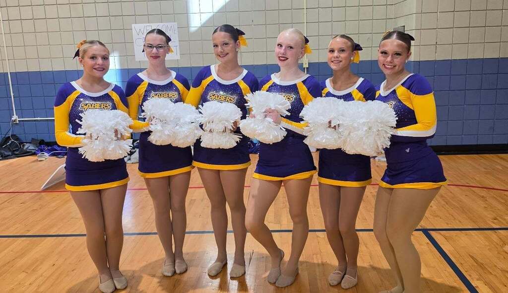 Central DeWitt cheer team at Legacy Competition