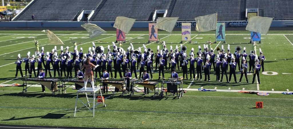 Marching Sabers Pride Performing