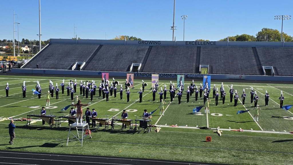 Marching Sabers Pride Performing