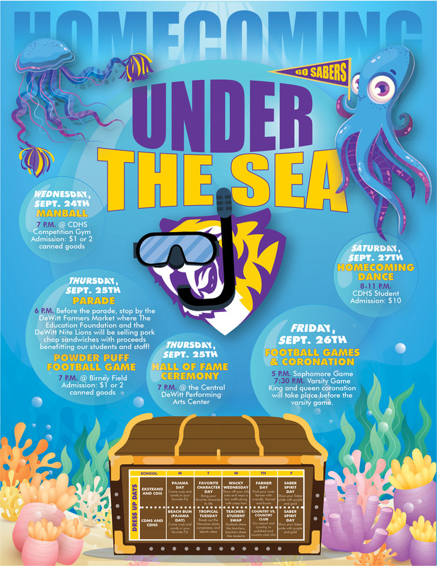 Homecoming 2025 "Under the Sea" schedule