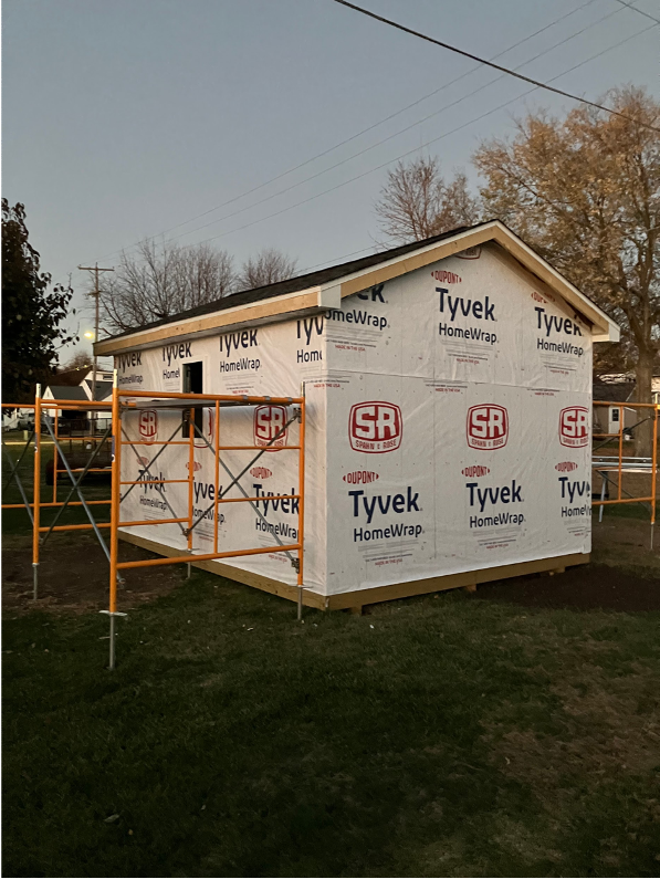 Shed built by Building Trades Students