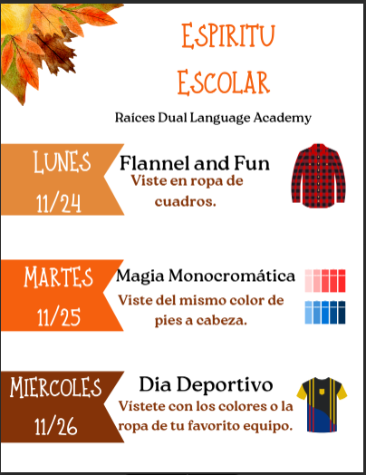 Thanksgiving Spirit Week