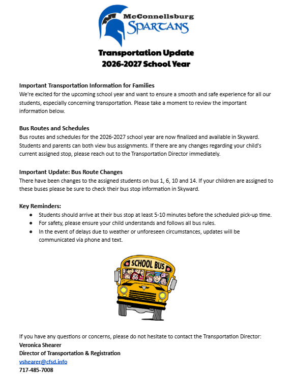 Transportation Updated 2026-2027
