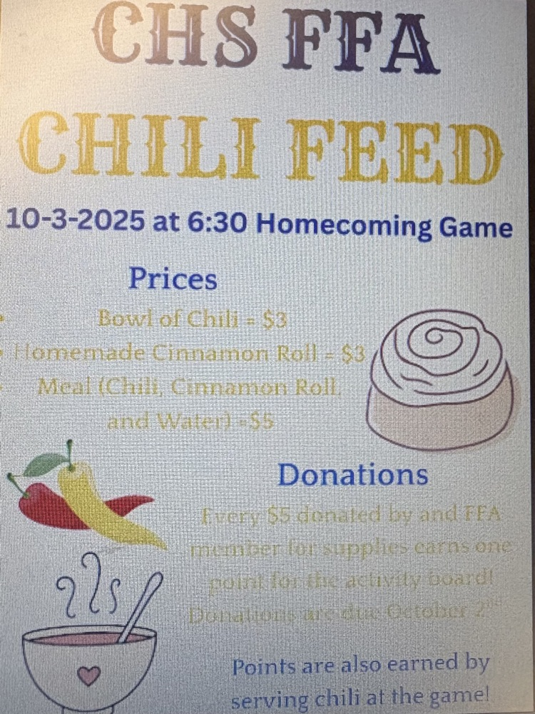 FFA Annual Chili Supper!!