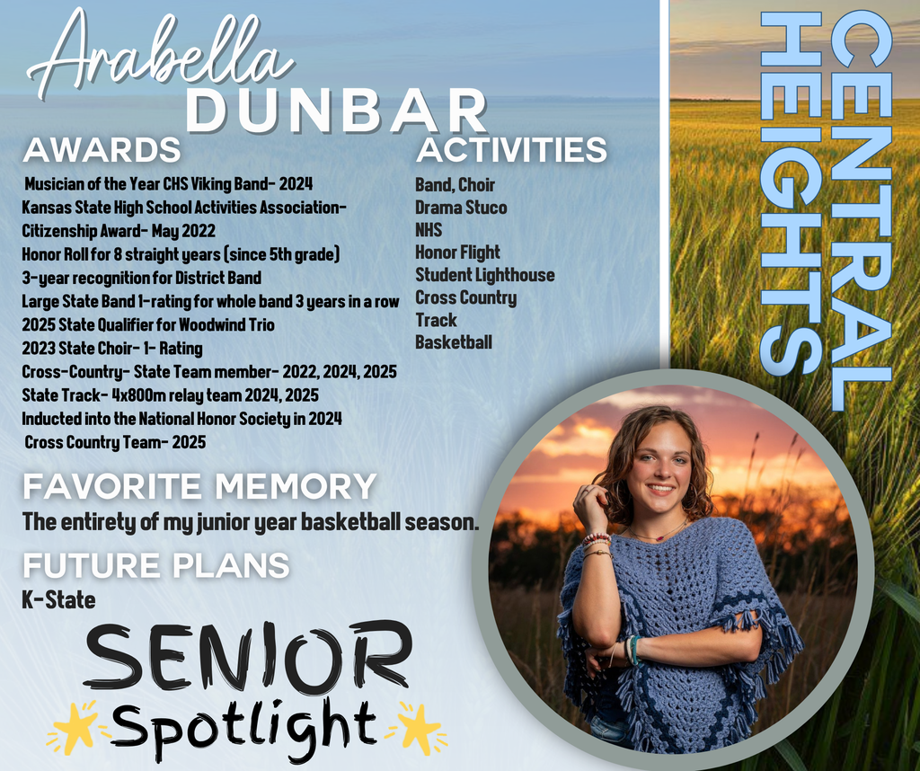 Senior Spotlight Arabella Dunbar