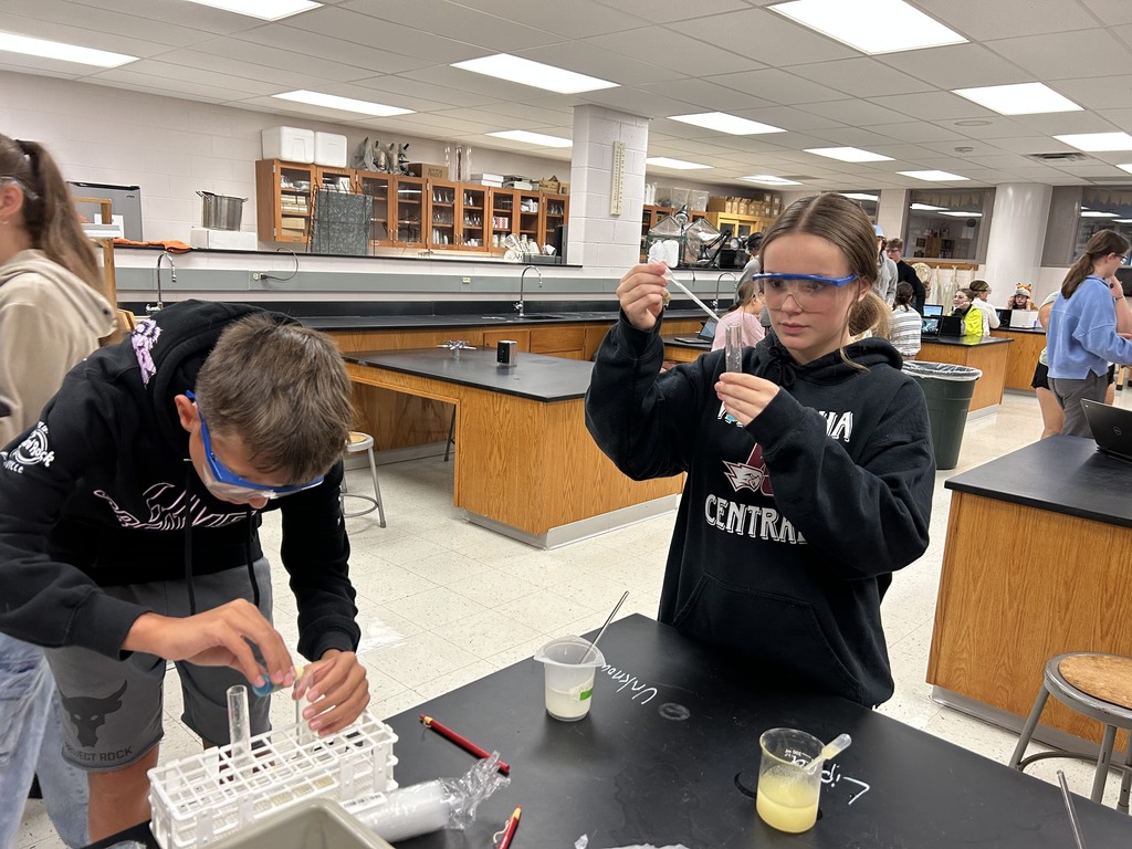 Students working on a lab