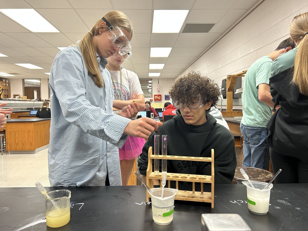 Students working on a lab