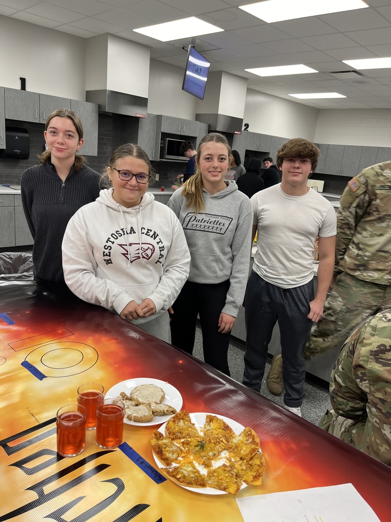 Students with their meals