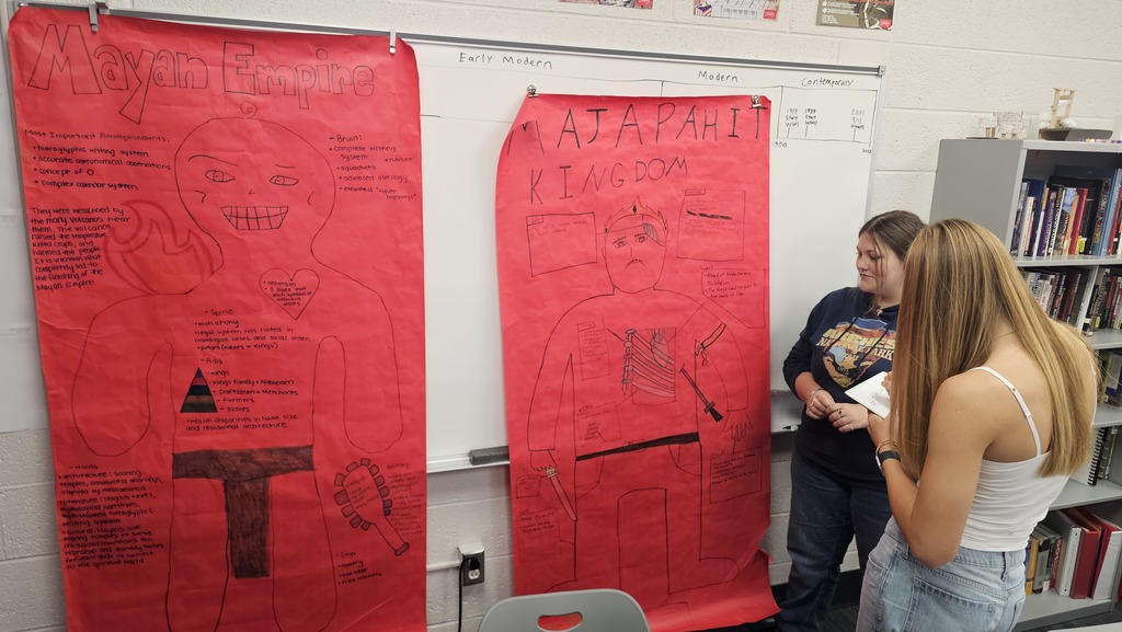 Students presenting a poster