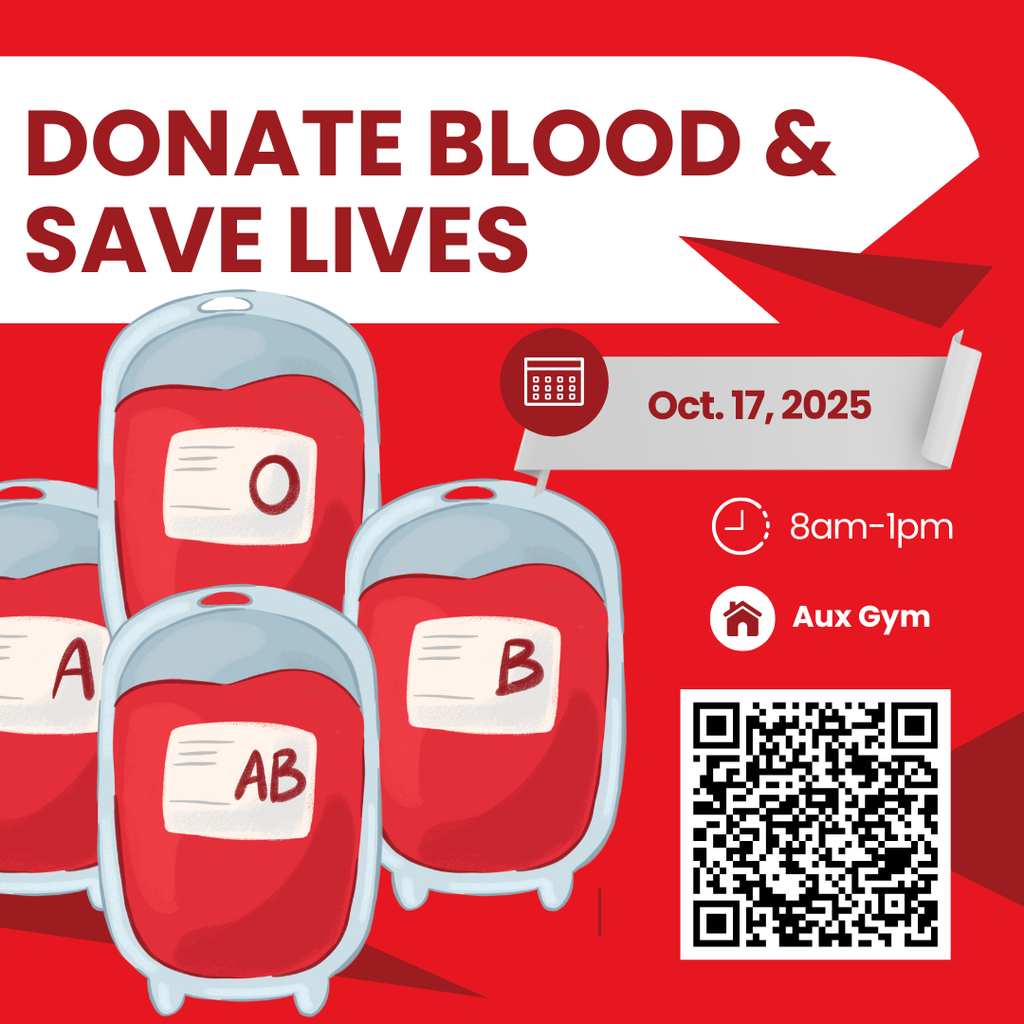 Blood Drive October 17 from 8am-1pm at WCHS