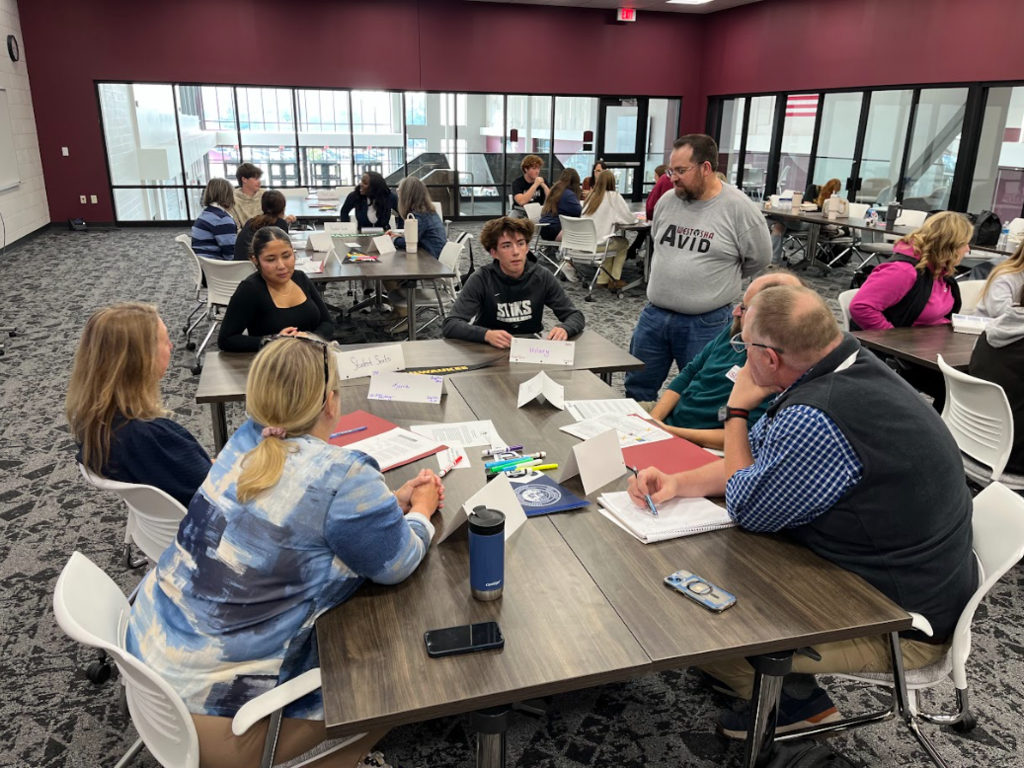 Students meeting with teachers