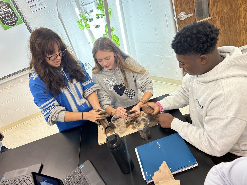 Students working on a lab