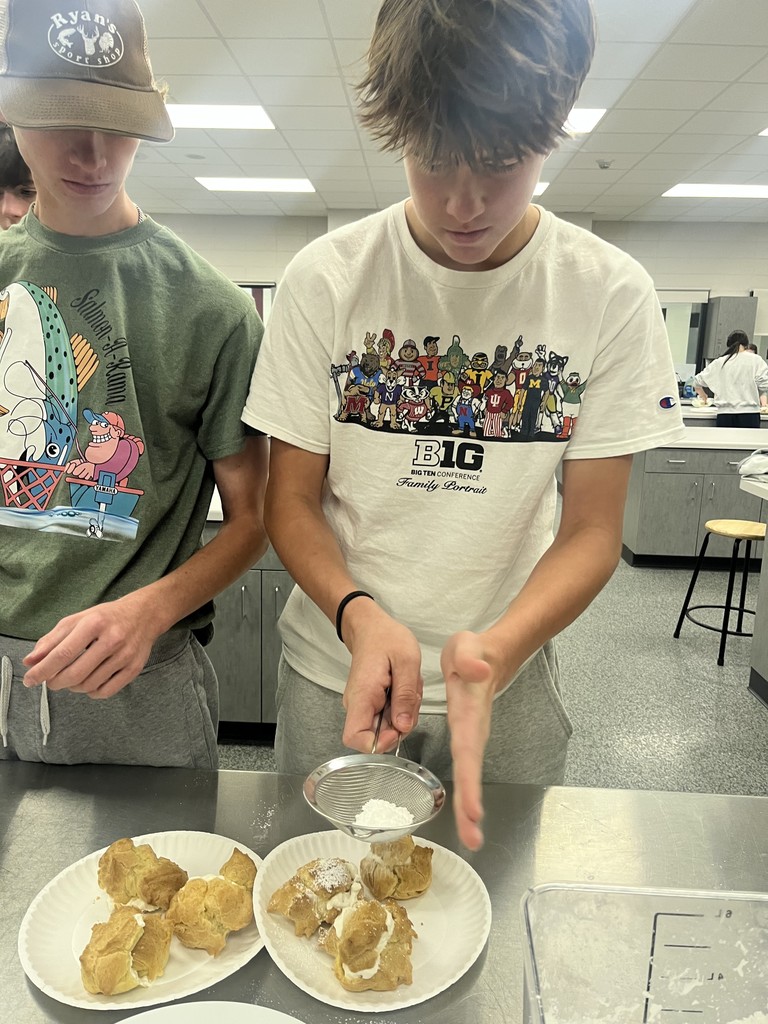 Student with Cream Puffs