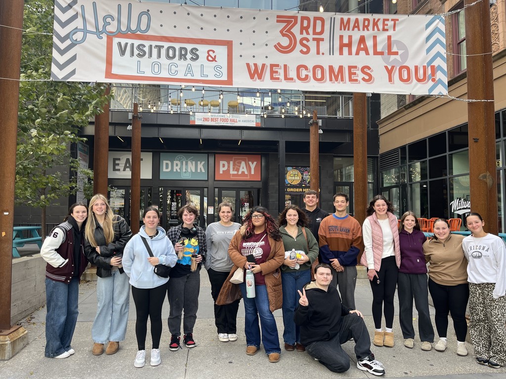 Students at 3rd Street Market Hall