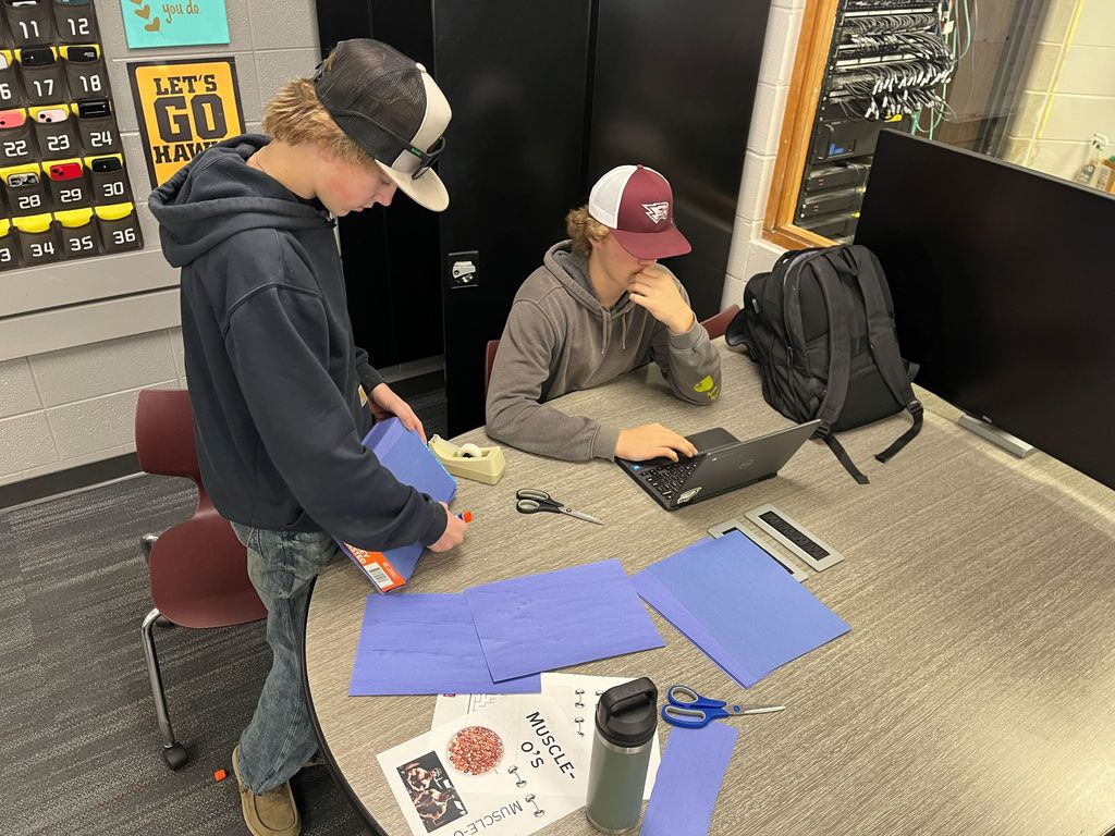 Students working on a project