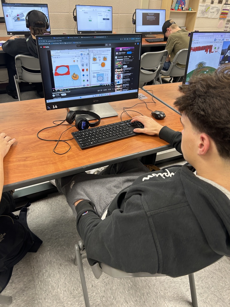 Students working on a computer