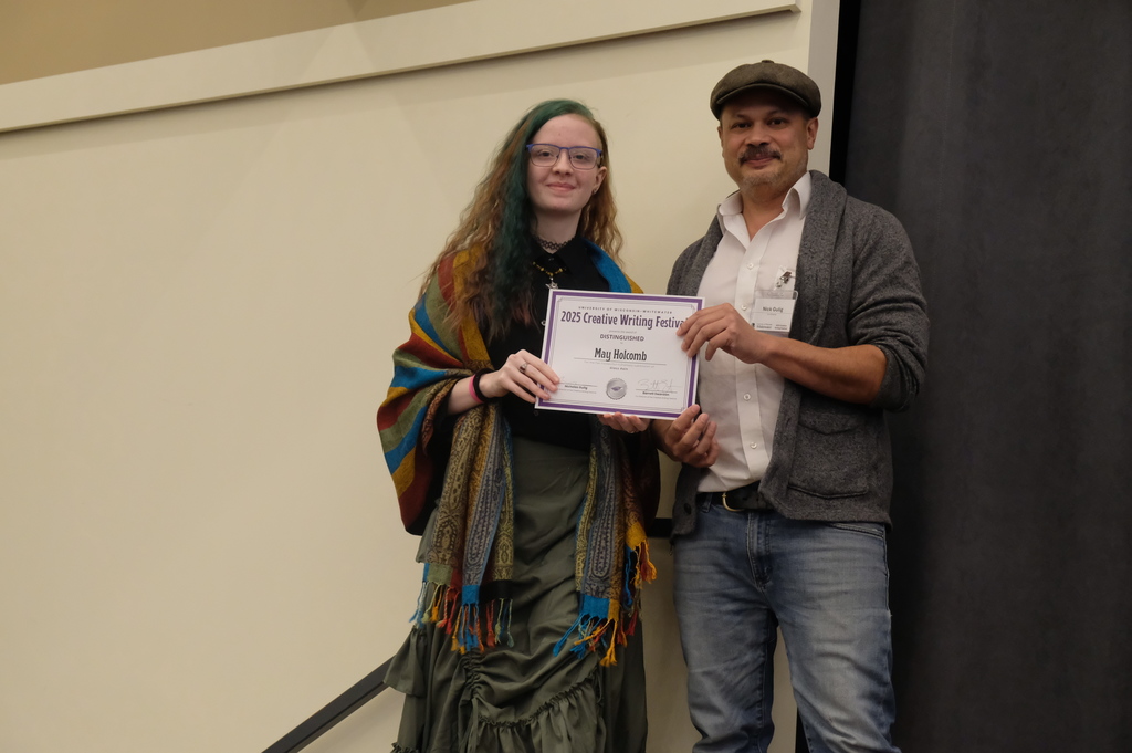 Student receiving a certificate