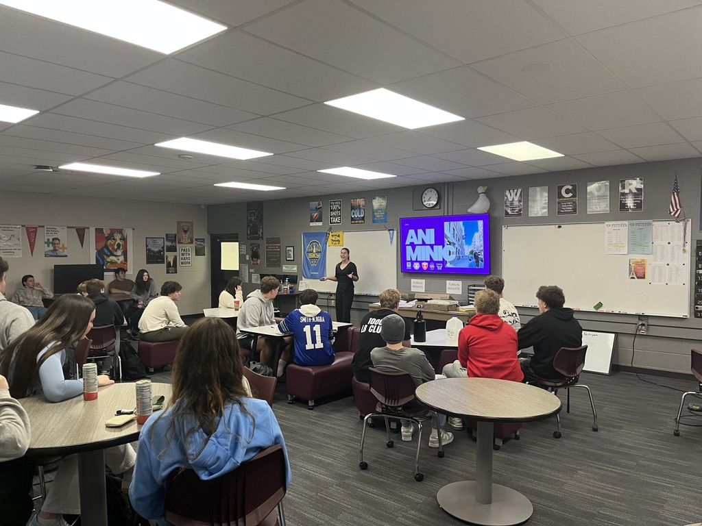Students listening to a guest speaker