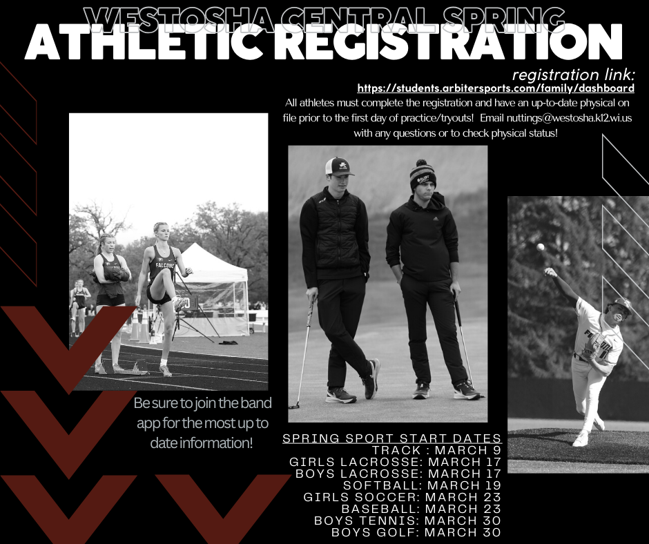 Westosha Central Athletic Registration Information