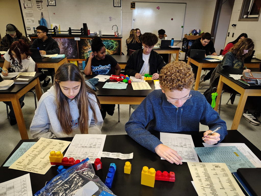 Students working in a classroom