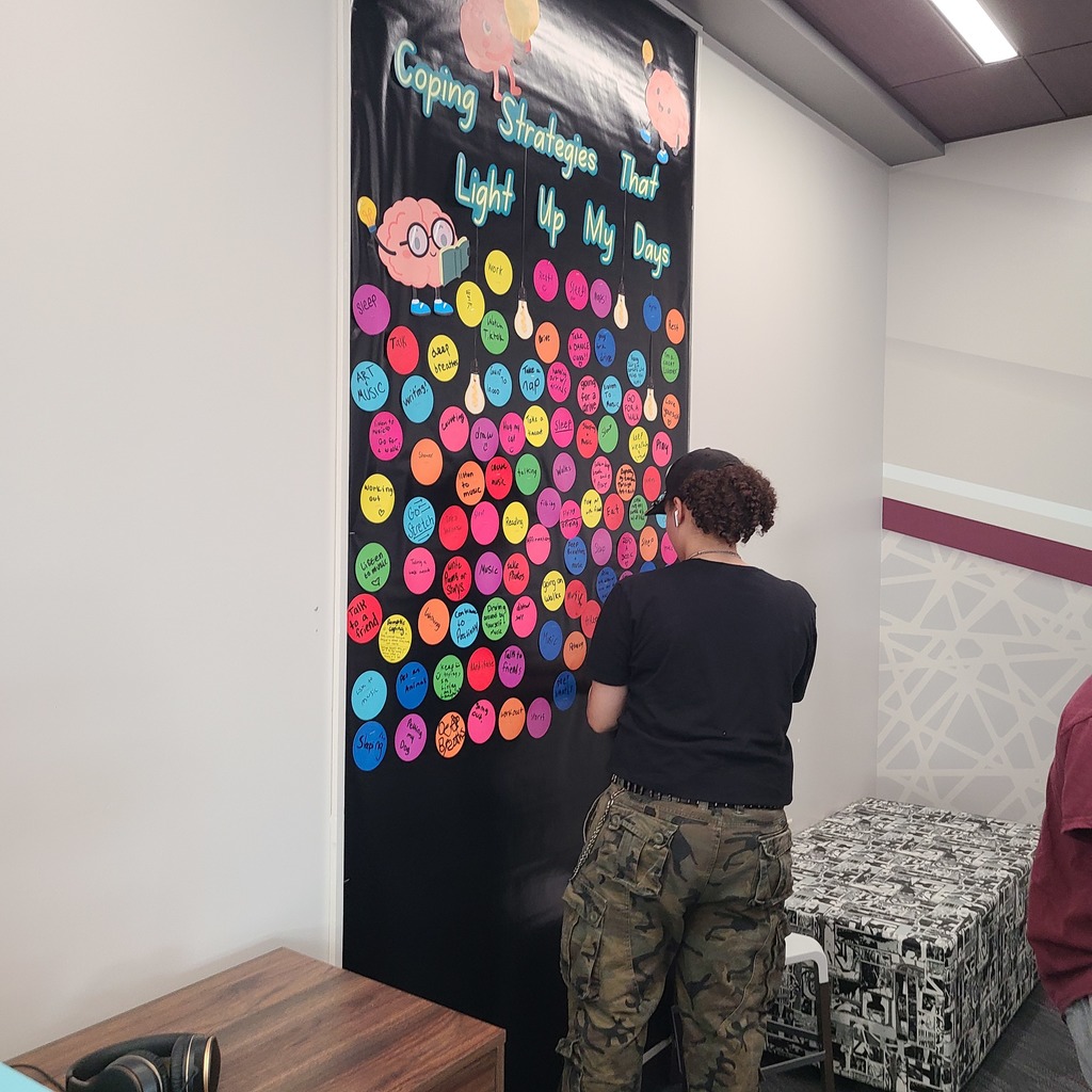 Student working on coping strategies