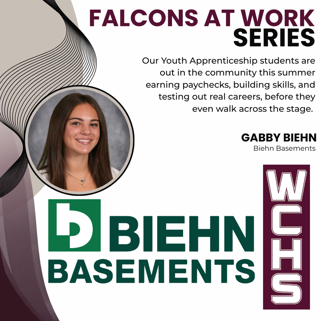 Gabby Biehn working at Biehn Basements this summer through Westosha's Youth Apprenticeship.