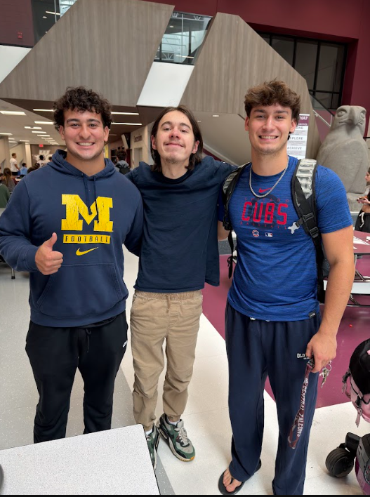 Students in blue