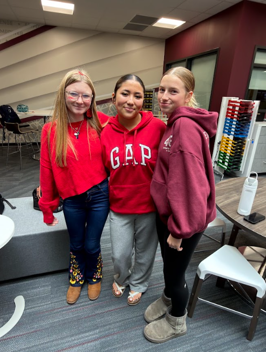 Students in red