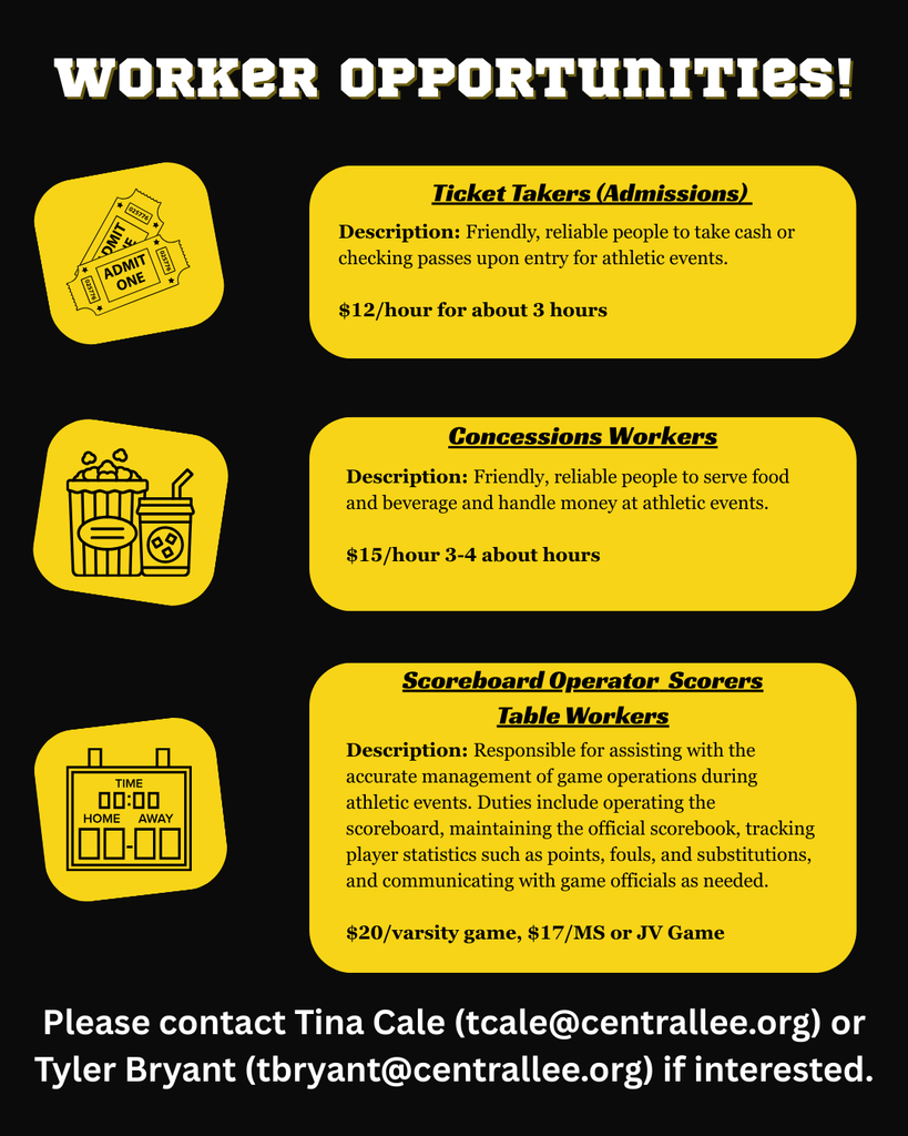 Athletic Event Worker Opportunities